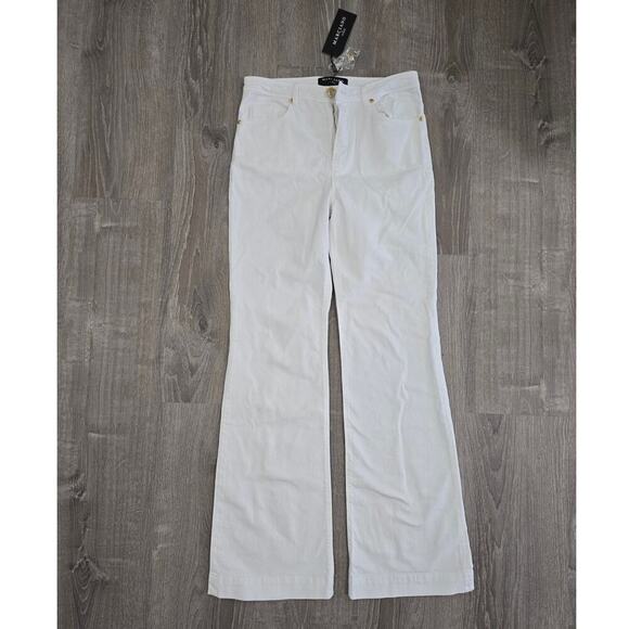 Nwt Marciano White Flared Cotton Denim Pants size 29 - Picture 1 of 8